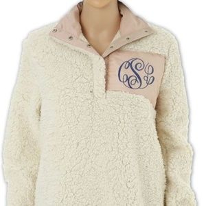 Monogrammed Luxury Sherpa Pullover WITH PATCH